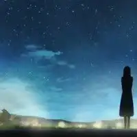  动漫情侣头像一男一女背影