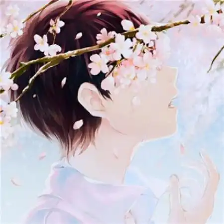  二次元情侣头像一男一女分开的两张