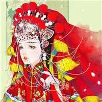  古风真人红色嫁衣头像微信头像图片大全