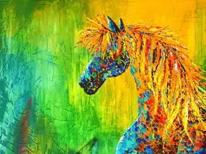  欧式手绘彩色情侣马油画背景墙壁画图片设计素材高清模板下载0.44mb油画立体油画电视背景墙大全