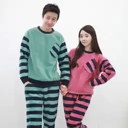  韩国情侣睡衣季加厚摇粒绒男女补丁套装舒适堆糖,美图壁纸兴趣社区