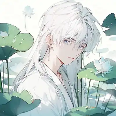  2023最新浪漫荷花动漫情侣头像