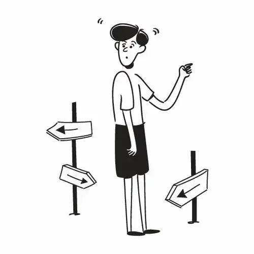  可爱小人简约黑白线条小人插画一笔画潮流插画人物动作开心生气占位符图标贴纸免扣2d卡通插画手绘png免抠素材49插画简约线条小人