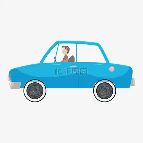  扁平风开车的男人元素素材图片免费下载千库网