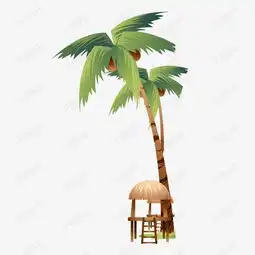  卡通手绘椰子树图片素材图片免费下载高清装饰图案png千库网图片编号7334688