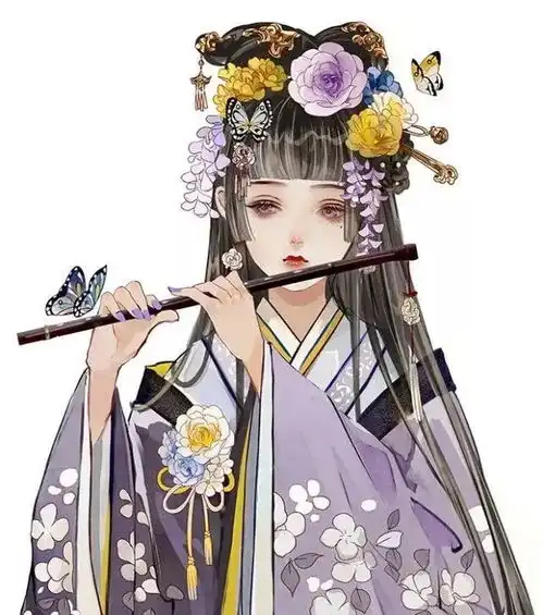  插画美人如玉,一颦一笑令人神魂颠倒