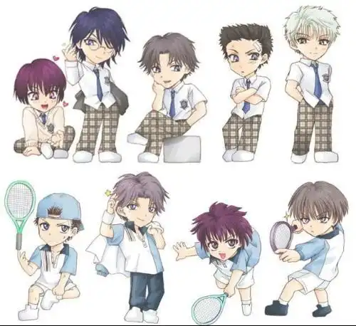  我想知道网球王子中的冰帝中的所有人物,最好有他们的同学出场,名字和信息拜托啦带图片更好