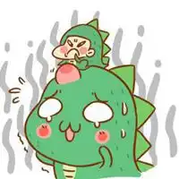  绿色可爱小恐龙头像动漫超萌小恐龙头像