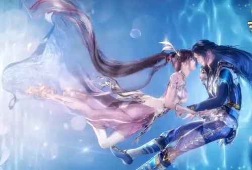  斗罗大陆玄机国漫情人节壁纸来了唐三和小舞又没亲上,学学隔壁武庚纪