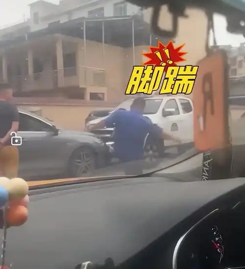  男子开车撞拖车,遭执法者扇耳光脚踹,视频曝光,评论区炸锅