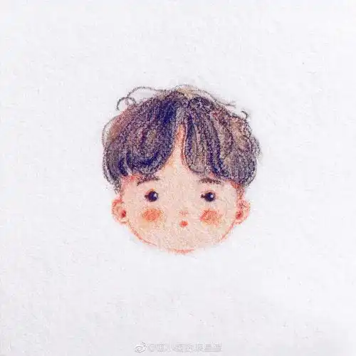  彩铅手绘萌萌的小头像