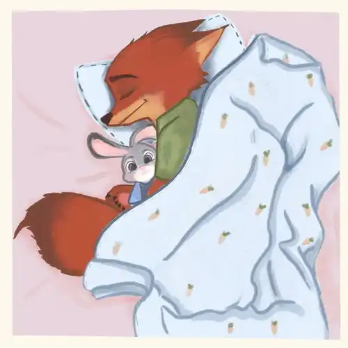  疯狂动物城情侣头像狐尼克和兔朱迪cp情头