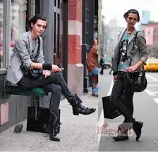  街拍奢华手袋的街头范