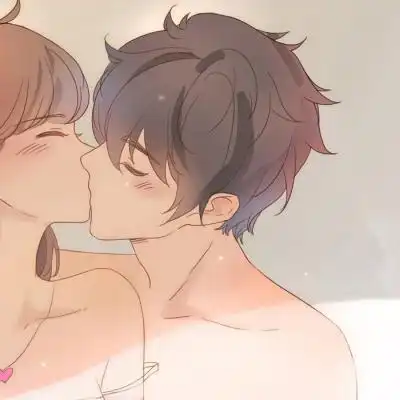  抖音情侣亲吻动漫头像