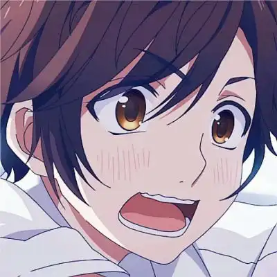  情侣动漫头像一左一右可爱苦瓜脸小姐姐