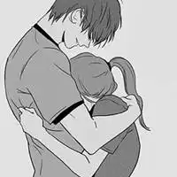  漫画头像男生女生拥抱