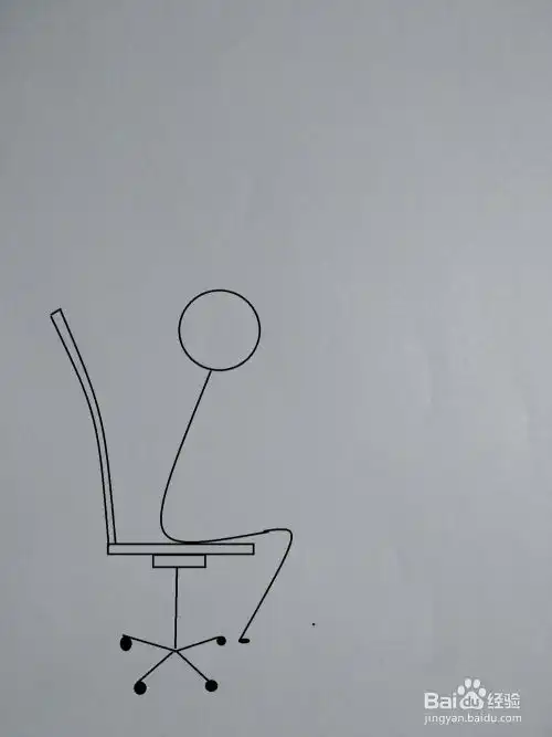  玩游戏的火柴人简单好看画法