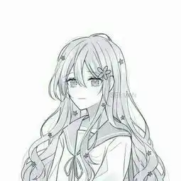  动漫情侣头像一男一女黑白图片