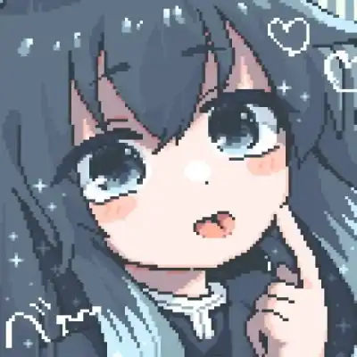  像素风个性二次元女生头像期待夏天橘子汽水一样的心动