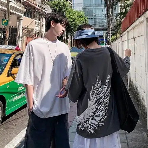  情侣夏装短袖t恤男士衣服ins宽松韩版潮上衣夏季学生班服