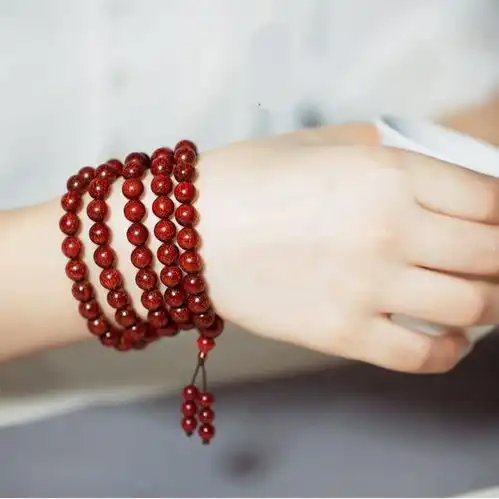  正宗印度小叶紫檀手串男女款老料手链爆满金星文玩佛珠念珠情侣款