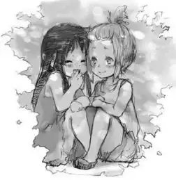  求唯美的黑白素描qq头像,最好人物是全身的...