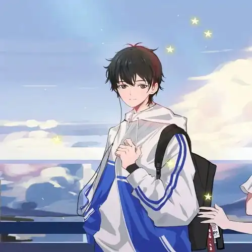  动漫情侣头像一男一女分开一对