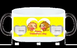  悠嘻猴甜美情侣情人节礼物送女生礼品卡通可爱萌萌哒普通变色杯