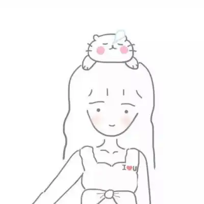  清新简约的手绘情侣头像一男一女简单卡通情侣头像