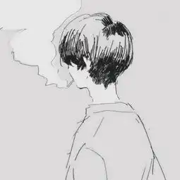  动漫男生头像抽烟系列