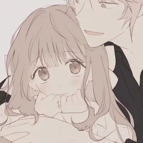  动漫情侣头像果汁分你一半