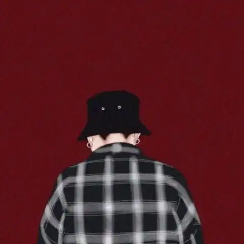  红底情侣头像一男一女动漫快手专用清晰头像尺寸480x480图