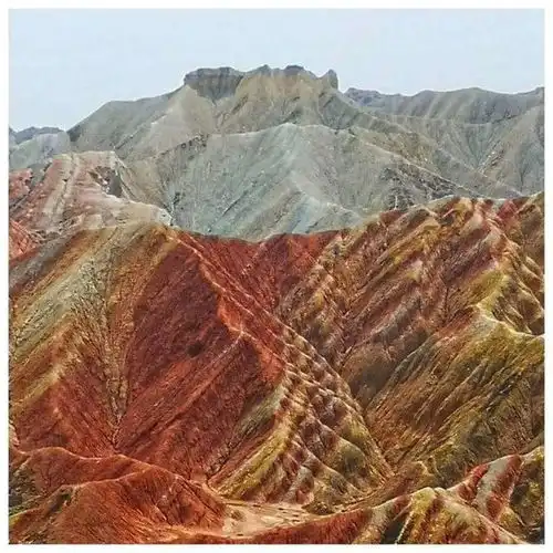  张掖七彩丹霞地貌地球献给人类的质感美