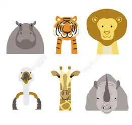  卡通动物头像矢量素材矢量图免费下载ai格式编号17225212千图网