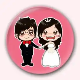  卡通情侣小人4.4个性徽章