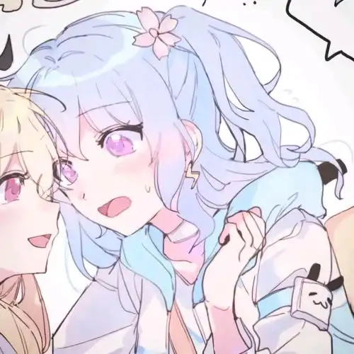 软萌闺蜜头像动漫百合情头团头