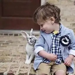  求一张头像,和这个男孩子旁边一只兔子的头像可以配成情侣头像