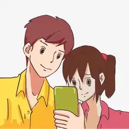  手绘情侣拍照留念图片素材其他格式下载动漫人物大全