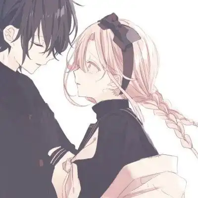  双人情侣头像动漫唯美给我勇气拥抱你