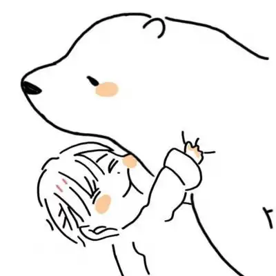  清新简约的手绘情侣头像一男一女简单卡通情侣头像