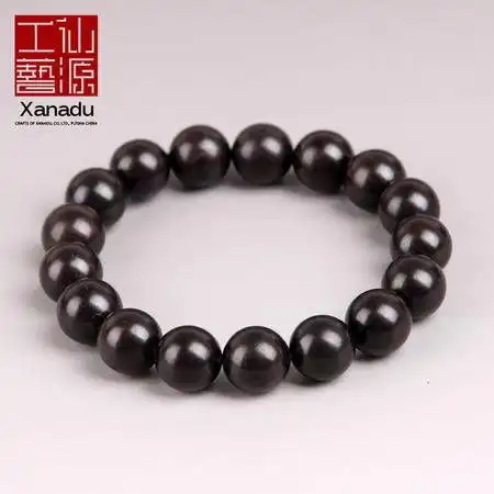  仙源天然非洲黑檀木料佛珠手链男女士款情侣手串饰品12mm无佛塔图片大全邮乐官方网站