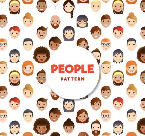  微笑人物头像背景