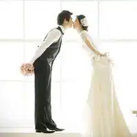  漫画红色婚纱情侣头像高清微信头像图片大全