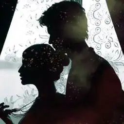  欧美情侣剪影头像星空清新