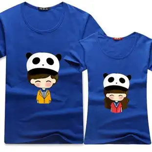  2014夏季新款情侣款男女纯棉修身衣服韩版休闲打底衫男士短袖t恤bm熊猫头盔蓝色女款m怎么样,好不好