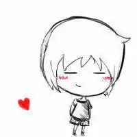  求黑白简笔画的情侣头像