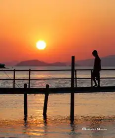  谁有夕阳西下,断肠人在天涯的图片