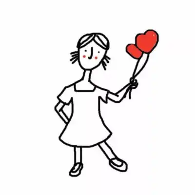  简约小图案情侣头像一对两张儿童简笔画图片