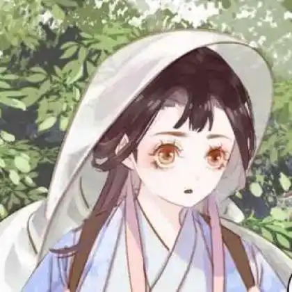  可爱卡通小仙女头像,清新头戴纱巾的女孩