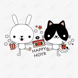  黑猫白猫素材图片免费下载高清png千库网图片编号7972040